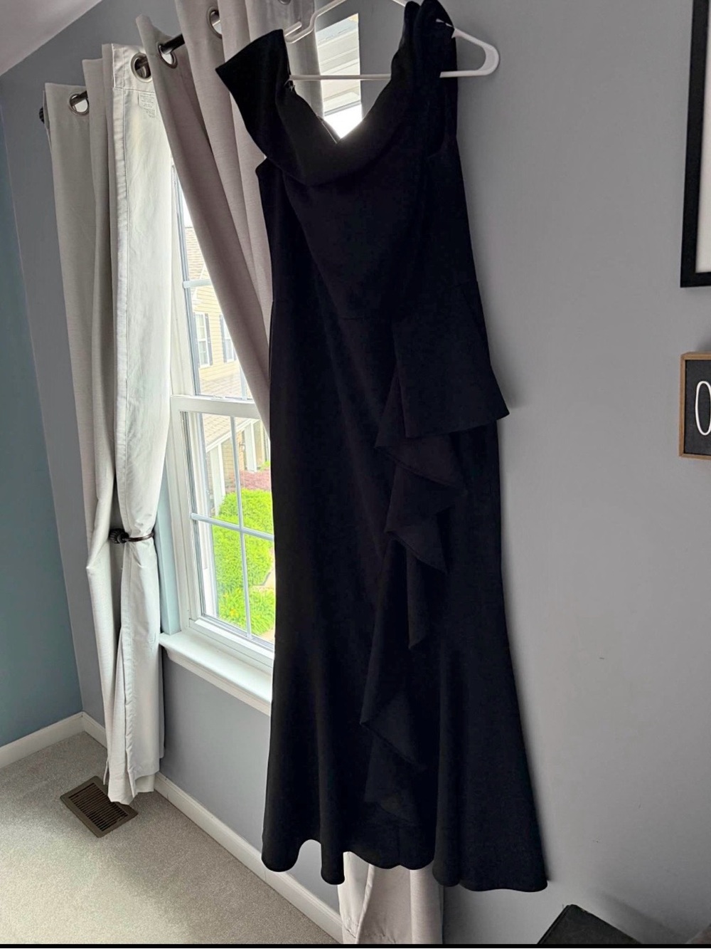 Black Ruffle-Trim Dress